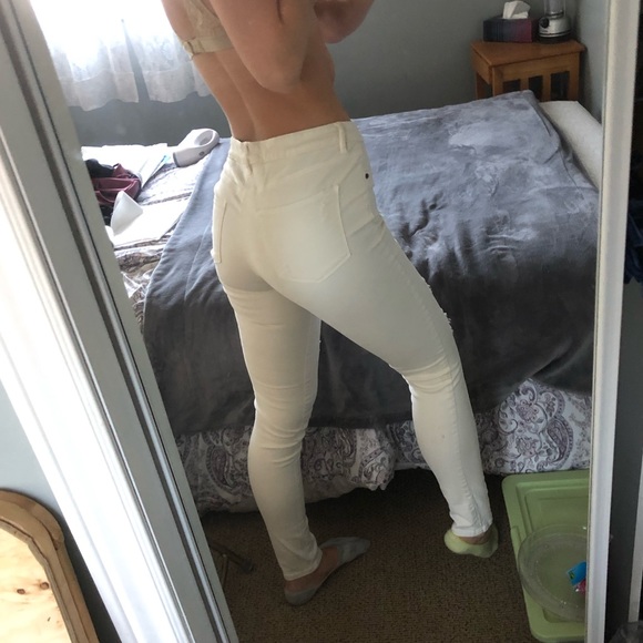 NWOT garage ripped white high waist jeans size 6 - Picture 4 of 5